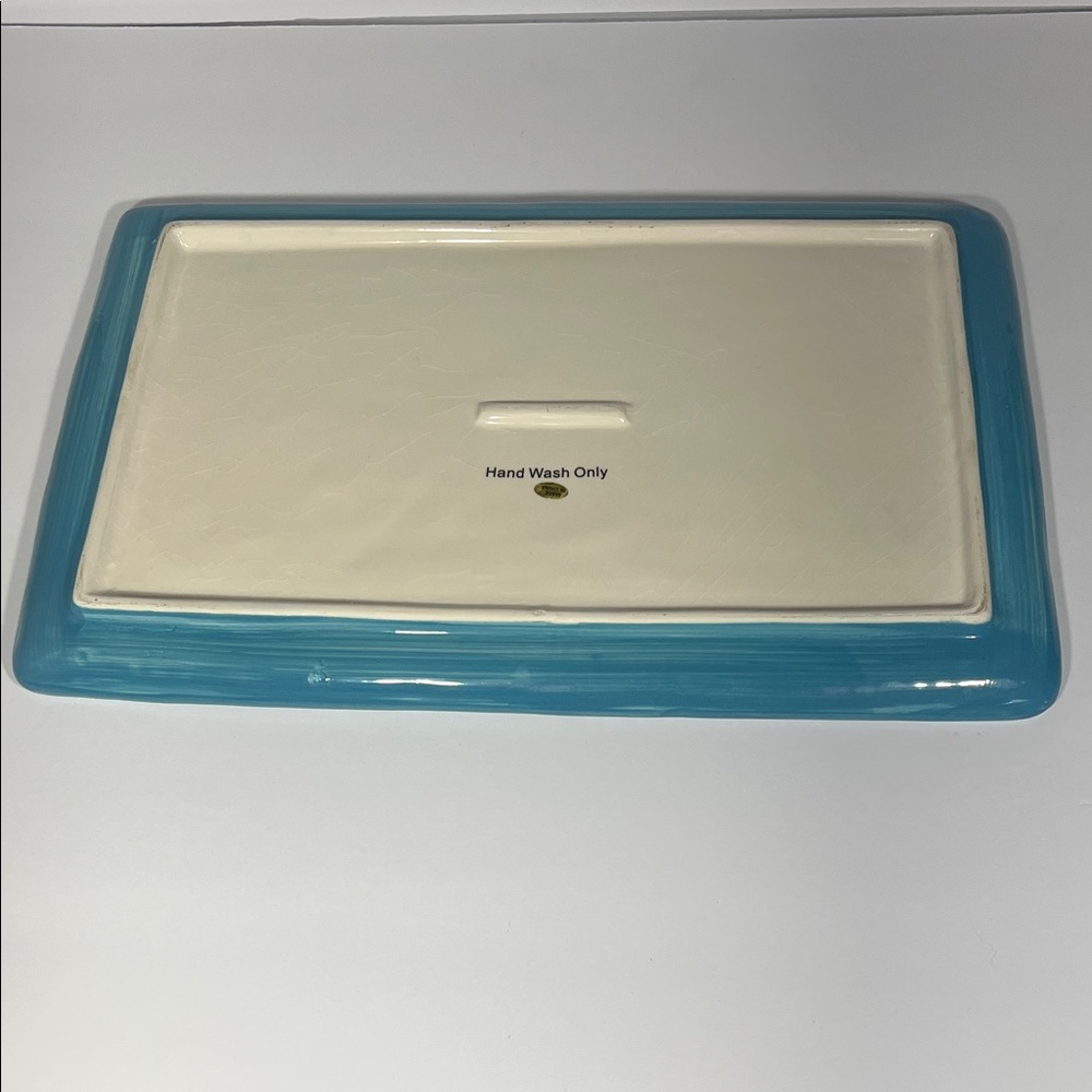 Vintage Looking Halloween Trick or Treat Rectangular Serving Plate 13x8 1/2 - Picture 2 of 5